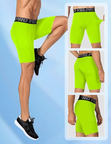 SPVISE Compression Shorts Men 1/3 Pack Dry Fit Compression Underwear Spandex Running Shorts Workout Athletic Shorts Pocket