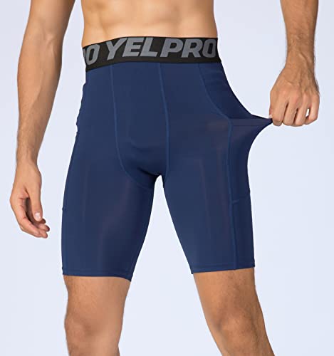 SPVISE Compression Shorts Men 1/3 Pack  Dry Fit Compression Underwear Spandex Running Shorts  Workout Athletic Shorts Pocket