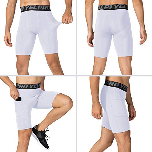 SPVISE Compression Shorts Men 1/3 Pack  Dry Fit Compression Underwear Spandex Running Shorts  Workout Athletic Shorts Pocket