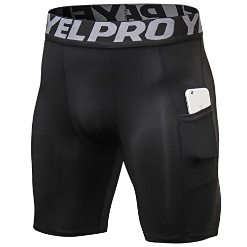 SPVISE Compression Shorts Men 1/3 Pack  Dry Fit Compression Underwear Spandex Running Shorts  Workout Athletic Shorts Pocket