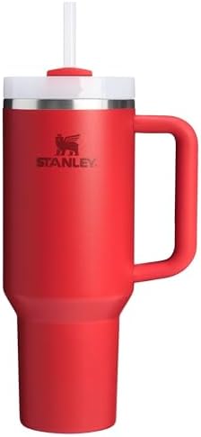 STANLEY Quencher H2 0 Tumbler with Handle and Straw 40 oz   Flowstate 3 Position Lid   Cup Holder Compatible for Travel   Insulated Stainless Steel Cup   BPA Free   Chili Red