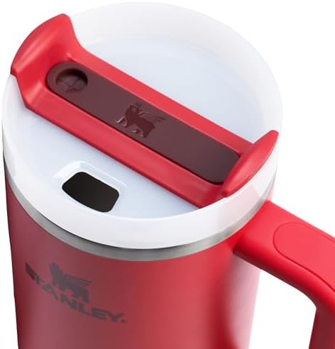 STANLEY Quencher H2 0 Tumbler with Handle and Straw 40 oz   Flowstate 3 Position Lid   Cup Holder Compatible for Travel   Insulated Stainless Steel Cup   BPA Free   Chili Red