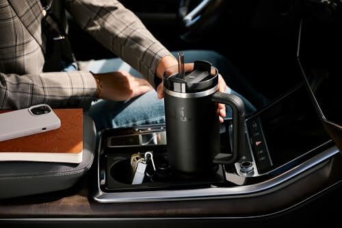 STANLEY Quencher H2 0 Tumbler with Handle and Straw 40 oz   Flowstate 3 Position Lid   Cup Holder Compatible for Travel   Insulated Stainless Steel Cup   BPA Free   Chili Red