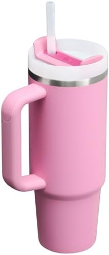 STANLEY Quencher H2 0 Tumbler with Handle and Straw 40 oz   Flowstate 3 Position Lid   Cup Holder Compatible for Travel   Insulated Stainless Steel Cup   BPA Free   Chili Red