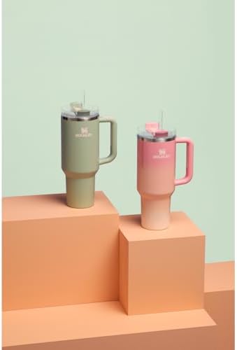 STANLEY Quencher H2 0 Tumbler with Handle and Straw 40 oz   Flowstate 3 Position Lid   Cup Holder Compatible for Travel   Insulated Stainless Steel Cup   BPA Free   Chili Red