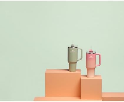 STANLEY Quencher H2 0 Tumbler with Handle and Straw 40 oz   Flowstate 3 Position Lid   Cup Holder Compatible for Travel   Insulated Stainless Steel Cup   BPA Free   Chili Red