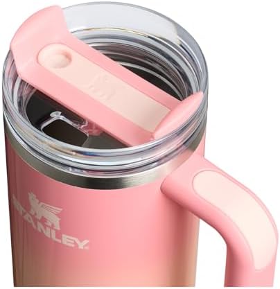 STANLEY Quencher H2 0 Tumbler with Handle and Straw 40 oz   Flowstate 3 Position Lid   Cup Holder Compatible for Travel   Insulated Stainless Steel Cup   BPA Free   Chili Red