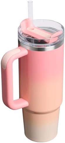 STANLEY Quencher H2 0 Tumbler with Handle and Straw 40 oz   Flowstate 3 Position Lid   Cup Holder Compatible for Travel   Insulated Stainless Steel Cup   BPA Free   Chili Red