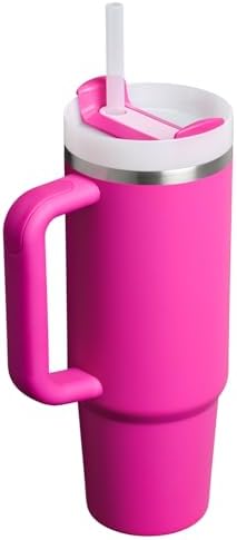 STANLEY Quencher H2 0 Tumbler with Handle and Straw 40 oz   Flowstate 3 Position Lid   Cup Holder Compatible for Travel   Insulated Stainless Steel Cup   BPA Free   Chili Red