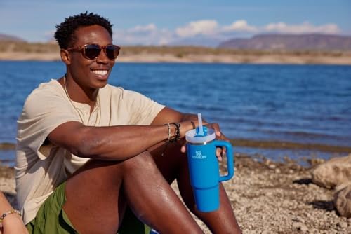 STANLEY Quencher H2 0 Tumbler with Handle and Straw 40 oz   Flowstate 3 Position Lid   Cup Holder Compatible for Travel   Insulated Stainless Steel Cup   BPA Free   Chili Red