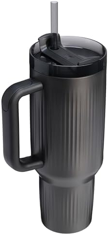 STANLEY Quencher H2 0 Tumbler with Handle and Straw 40 oz   Flowstate 3 Position Lid   Cup Holder Compatible for Travel   Insulated Stainless Steel Cup   BPA Free   Chili Red