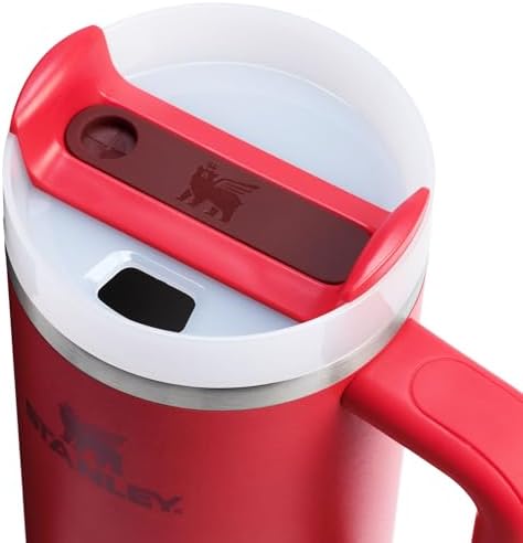 STANLEY Quencher H2 0 Tumbler with Handle and Straw 40 oz   Flowstate 3 Position Lid   Cup Holder Compatible for Travel   Insulated Stainless Steel Cup   BPA Free   Chili Red