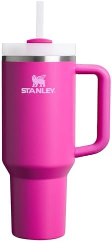 STANLEY Quencher H2 0 Tumbler with Handle and Straw 40 oz   Flowstate 3 Position Lid   Cup Holder Compatible for Travel   Insulated Stainless Steel Cup   BPA Free   Chili Red