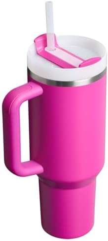 STANLEY Quencher H2 0 Tumbler with Handle and Straw 40 oz   Flowstate 3 Position Lid   Cup Holder Compatible for Travel   Insulated Stainless Steel Cup   BPA Free   Chili Red