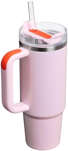 STANLEY Quencher H2 0 Tumbler with Handle and Straw 40 oz   Flowstate 3 Position Lid   Cup Holder Compatible for Travel   Insulated Stainless Steel Cup   BPA Free   Chili Red