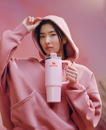 STANLEY Quencher H2 0 Tumbler with Handle and Straw 40 oz   Flowstate 3 Position Lid   Cup Holder Compatible for Travel   Insulated Stainless Steel Cup   BPA Free   Chili Red