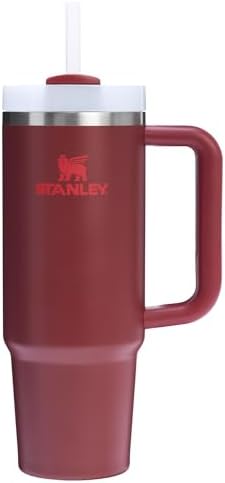 STANLEY Quencher H2 0 Tumbler with Handle and Straw 40 oz   Flowstate 3 Position Lid   Cup Holder Compatible for Travel   Insulated Stainless Steel Cup   BPA Free   Chili Red
