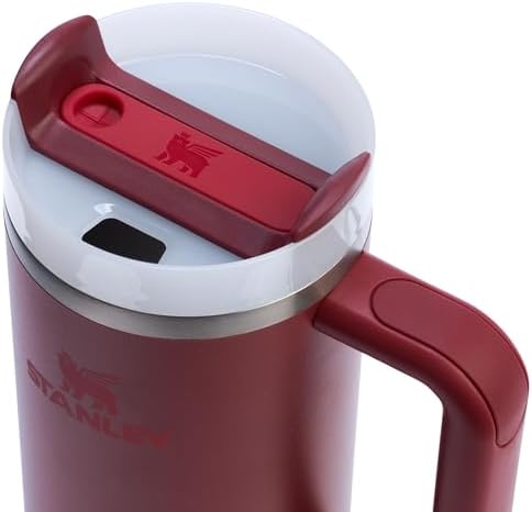 STANLEY Quencher H2 0 Tumbler with Handle and Straw 40 oz   Flowstate 3 Position Lid   Cup Holder Compatible for Travel   Insulated Stainless Steel Cup   BPA Free   Chili Red