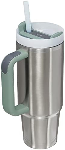 STANLEY Quencher H2 0 Tumbler with Handle and Straw 40 oz   Flowstate 3 Position Lid   Cup Holder Compatible for Travel   Insulated Stainless Steel Cup   BPA Free   Chili Red