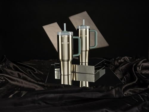 STANLEY Quencher H2 0 Tumbler with Handle and Straw 40 oz   Flowstate 3 Position Lid   Cup Holder Compatible for Travel   Insulated Stainless Steel Cup   BPA Free   Chili Red