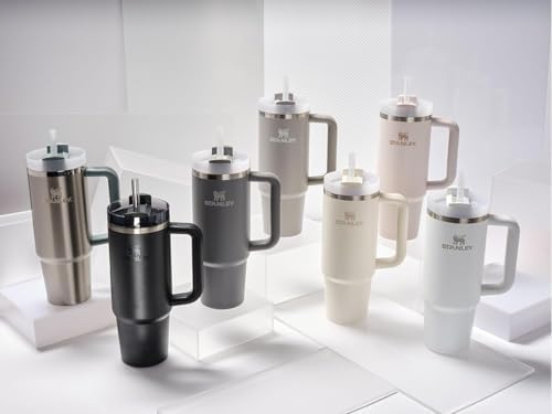 STANLEY Quencher H2 0 Tumbler with Handle and Straw 40 oz   Flowstate 3 Position Lid   Cup Holder Compatible for Travel   Insulated Stainless Steel Cup   BPA Free   Chili Red