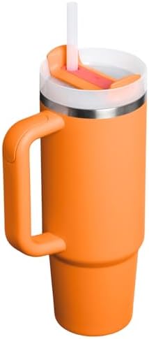 STANLEY Quencher H2 0 Tumbler with Handle and Straw 40 oz   Flowstate 3 Position Lid   Cup Holder Compatible for Travel   Insulated Stainless Steel Cup   BPA Free   Chili Red
