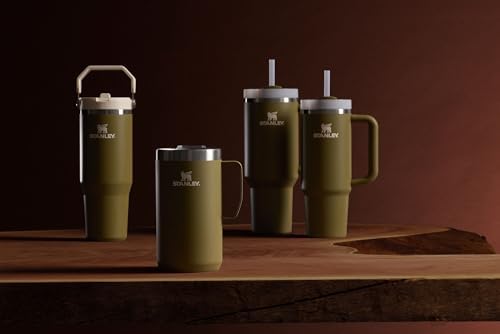 STANLEY Quencher H2 0 Tumbler with Handle and Straw 40 oz   Flowstate 3 Position Lid   Cup Holder Compatible for Travel   Insulated Stainless Steel Cup   BPA Free   Chili Red