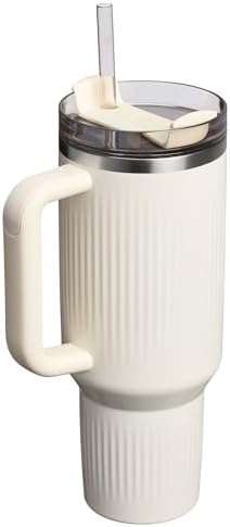 STANLEY Quencher H2 0 Tumbler with Handle and Straw 40 oz   Flowstate 3 Position Lid   Cup Holder Compatible for Travel   Insulated Stainless Steel Cup   BPA Free   Chili Red