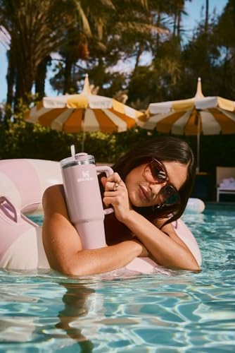 STANLEY Quencher H2 0 Tumbler with Handle and Straw 40 oz   Flowstate 3 Position Lid   Cup Holder Compatible for Travel   Insulated Stainless Steel Cup   BPA Free   Chili Red