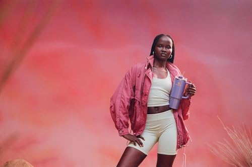 STANLEY Quencher H2 0 Tumbler with Handle and Straw 40 oz   Flowstate 3 Position Lid   Cup Holder Compatible for Travel   Insulated Stainless Steel Cup   BPA Free   Chili Red