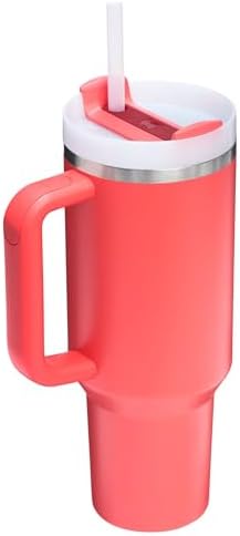 STANLEY Quencher H2 0 Tumbler with Handle and Straw 40 oz   Flowstate 3 Position Lid   Cup Holder Compatible for Travel   Insulated Stainless Steel Cup   BPA Free   Chili Red