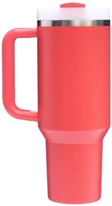 STANLEY Quencher H2 0 Tumbler with Handle and Straw 40 oz   Flowstate 3 Position Lid   Cup Holder Compatible for Travel   Insulated Stainless Steel Cup   BPA Free   Chili Red