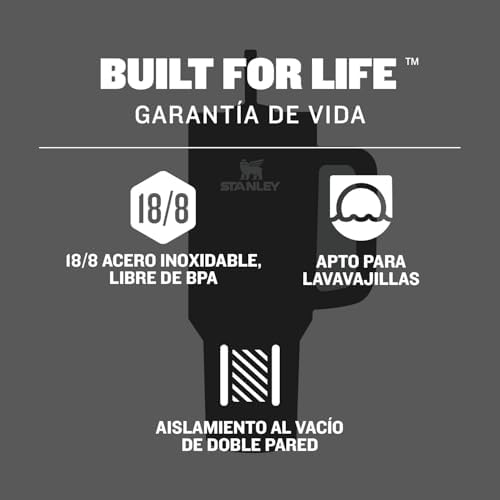 STANLEY Quencher H2 0 Tumbler with Handle and Straw 40 oz   Flowstate 3 Position Lid   Cup Holder Compatible for Travel   Insulated Stainless Steel Cup   BPA Free   Chili Red