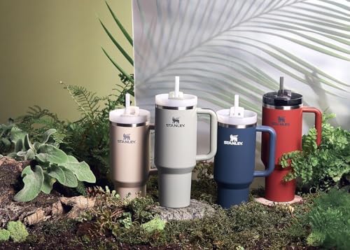 STANLEY Quencher H2 0 Tumbler with Handle and Straw 40 oz   Flowstate 3 Position Lid   Cup Holder Compatible for Travel   Insulated Stainless Steel Cup   BPA Free   Chili Red