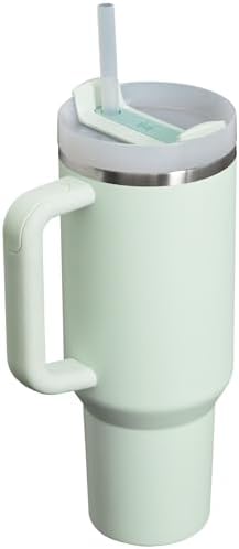 STANLEY Quencher H2 0 Tumbler with Handle and Straw 40 oz   Flowstate 3 Position Lid   Cup Holder Compatible for Travel   Insulated Stainless Steel Cup   BPA Free   Chili Red