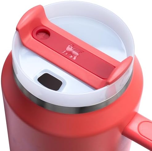 STANLEY Quencher H2 0 Tumbler with Handle and Straw 40 oz   Flowstate 3 Position Lid   Cup Holder Compatible for Travel   Insulated Stainless Steel Cup   BPA Free   Chili Red