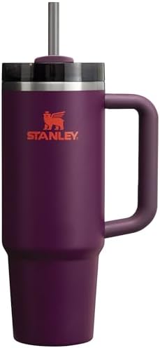 STANLEY Quencher H2 0 Tumbler with Handle and Straw 40 oz   Flowstate 3 Position Lid   Cup Holder Compatible for Travel   Insulated Stainless Steel Cup   BPA Free   Chili Red