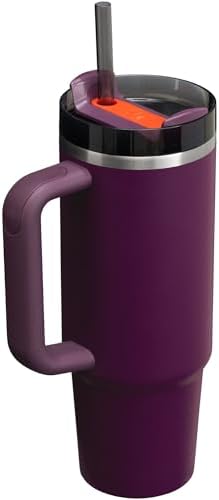 STANLEY Quencher H2 0 Tumbler with Handle and Straw 40 oz   Flowstate 3 Position Lid   Cup Holder Compatible for Travel   Insulated Stainless Steel Cup   BPA Free   Chili Red