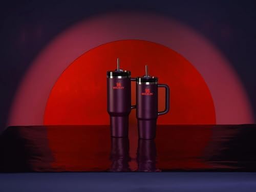 STANLEY Quencher H2 0 Tumbler with Handle and Straw 40 oz   Flowstate 3 Position Lid   Cup Holder Compatible for Travel   Insulated Stainless Steel Cup   BPA Free   Chili Red