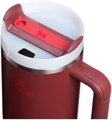 STANLEY Quencher H2 0 Tumbler with Handle and Straw 40 oz   Flowstate 3 Position Lid   Cup Holder Compatible for Travel   Insulated Stainless Steel Cup   BPA Free   Chili Red