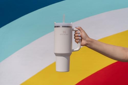 STANLEY Quencher H2 0 Tumbler with Handle and Straw 40 oz   Flowstate 3 Position Lid   Cup Holder Compatible for Travel   Insulated Stainless Steel Cup   BPA Free   Chili Red