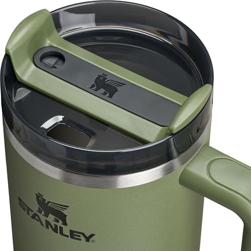 STANLEY Quencher H2 0 Tumbler with Handle and Straw 40 oz   Flowstate 3 Position Lid   Cup Holder Compatible for Travel   Insulated Stainless Steel Cup   BPA Free   Chili Red