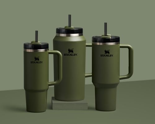 STANLEY Quencher H2 0 Tumbler with Handle and Straw 40 oz   Flowstate 3 Position Lid   Cup Holder Compatible for Travel   Insulated Stainless Steel Cup   BPA Free   Chili Red