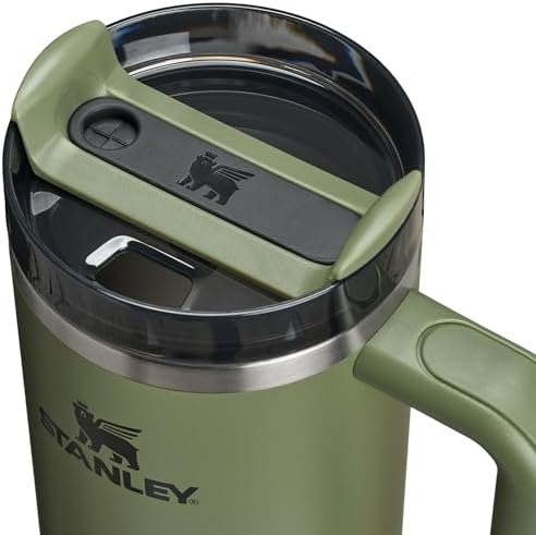 STANLEY Quencher H2 0 Tumbler with Handle and Straw 40 oz   Flowstate 3 Position Lid   Cup Holder Compatible for Travel   Insulated Stainless Steel Cup   BPA Free   Chili Red