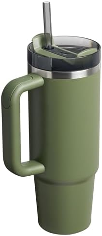 STANLEY Quencher H2 0 Tumbler with Handle and Straw 40 oz   Flowstate 3 Position Lid   Cup Holder Compatible for Travel   Insulated Stainless Steel Cup   BPA Free   Chili Red