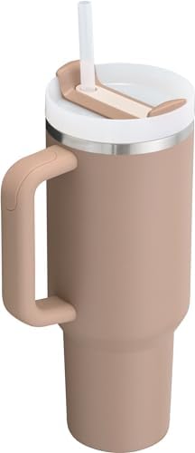 STANLEY Quencher H2 0 Tumbler with Handle and Straw 40 oz   Flowstate 3 Position Lid   Cup Holder Compatible for Travel   Insulated Stainless Steel Cup   BPA Free   Chili Red