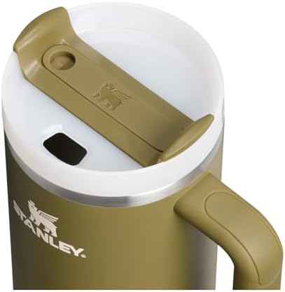 STANLEY Quencher H2 0 Tumbler with Handle and Straw 40 oz   Flowstate 3 Position Lid   Cup Holder Compatible for Travel   Insulated Stainless Steel Cup   BPA Free   Chili Red