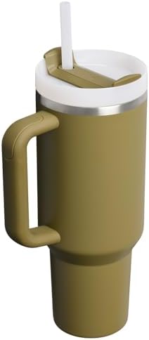 STANLEY Quencher H2 0 Tumbler with Handle and Straw 40 oz   Flowstate 3 Position Lid   Cup Holder Compatible for Travel   Insulated Stainless Steel Cup   BPA Free   Chili Red