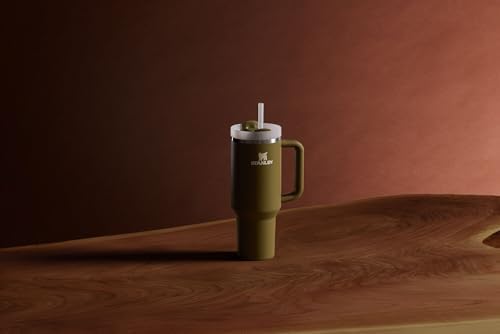 STANLEY Quencher H2 0 Tumbler with Handle and Straw 40 oz   Flowstate 3 Position Lid   Cup Holder Compatible for Travel   Insulated Stainless Steel Cup   BPA Free   Chili Red