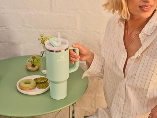 STANLEY Quencher H2 0 Tumbler with Handle and Straw 40 oz   Flowstate 3 Position Lid   Cup Holder Compatible for Travel   Insulated Stainless Steel Cup   BPA Free   Chili Red